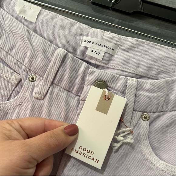 Free Top - Lilac Wide leg Good american jeans size 4/27” - Picture 3 of 6